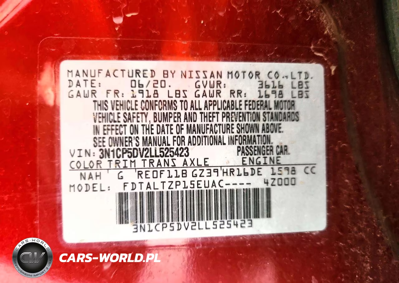 2020 Nissan Kicks Sr VIN:3N1CP5DV2LL525423 - 12