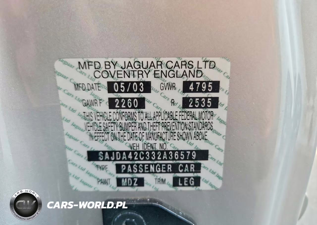 2003 Jaguar Xk8 VIN:SAJDA42C332A36579 - 12