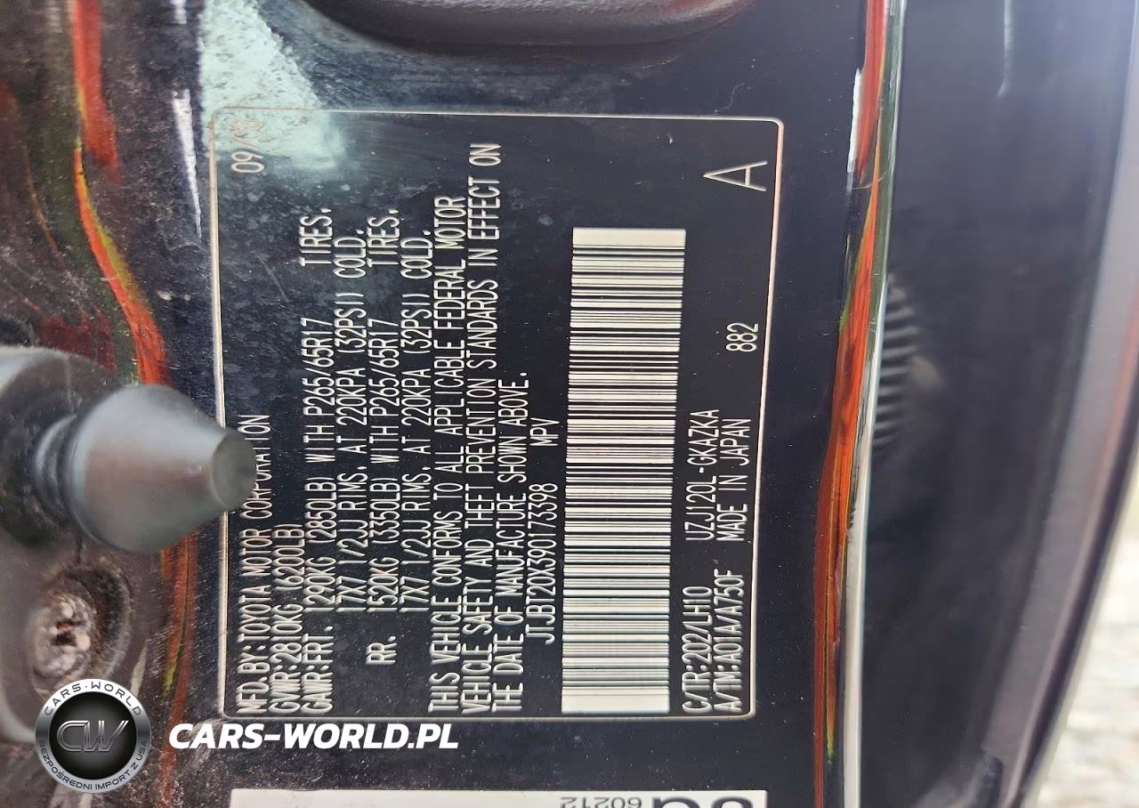 2009 Lexus Gx 470 VIN:JTJBT20X390173398 - 13