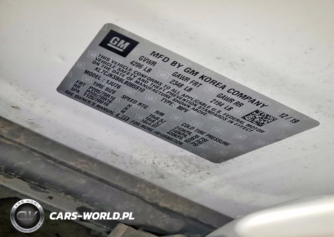 2020 Chevrolet Trax Ls VIN:KL7CJKSB8LB085910 - 12