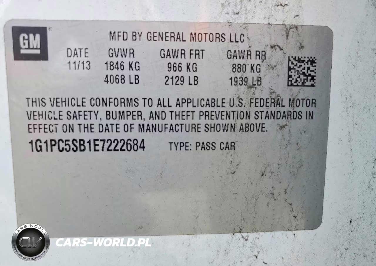 2014 Chevrolet Cruze Lt VIN:1G1PC5SB1E7222684 - 12