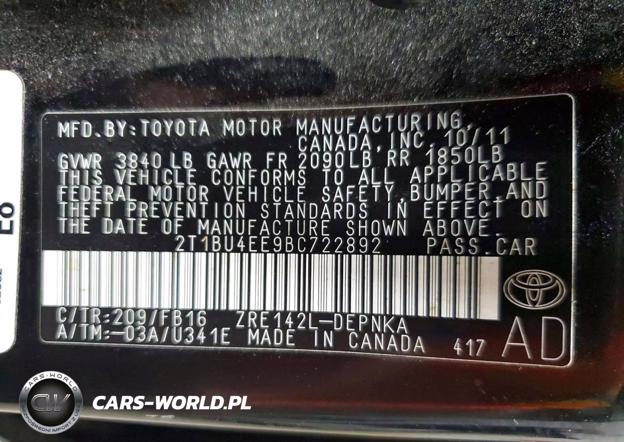 2011 Toyota Corolla Le VIN:2T1BU4EE9BC722892 - 13