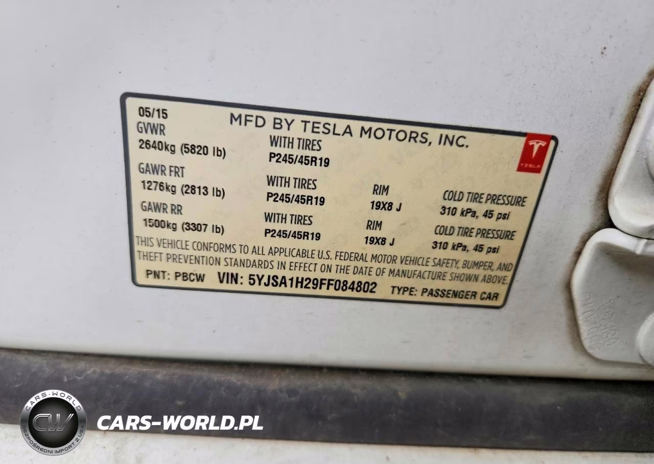 2015 Tesla Model S 85D VIN:5YJSA1H29FF084802 - 12