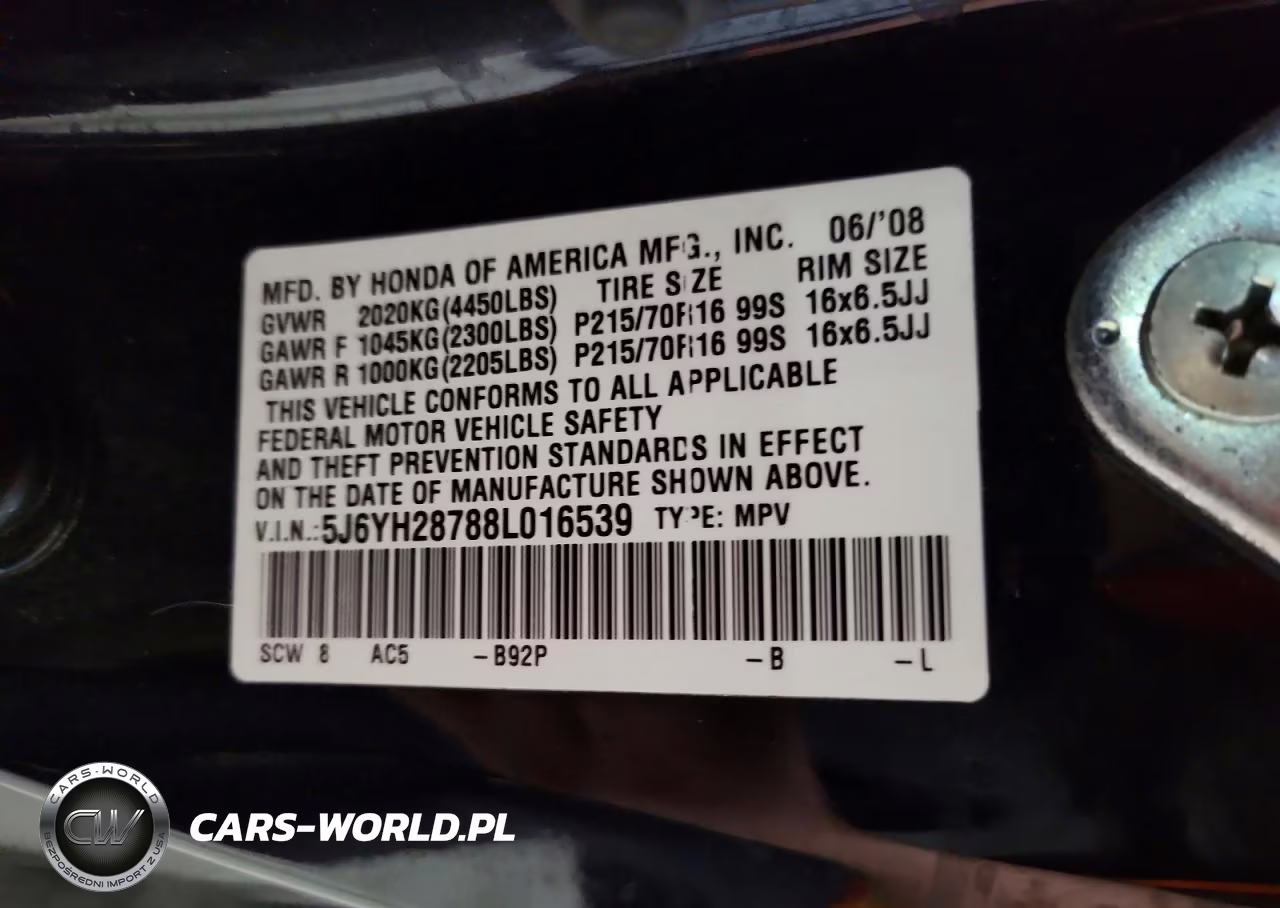 2008 Honda Element VIN:5J6YH28788L016539 - 13