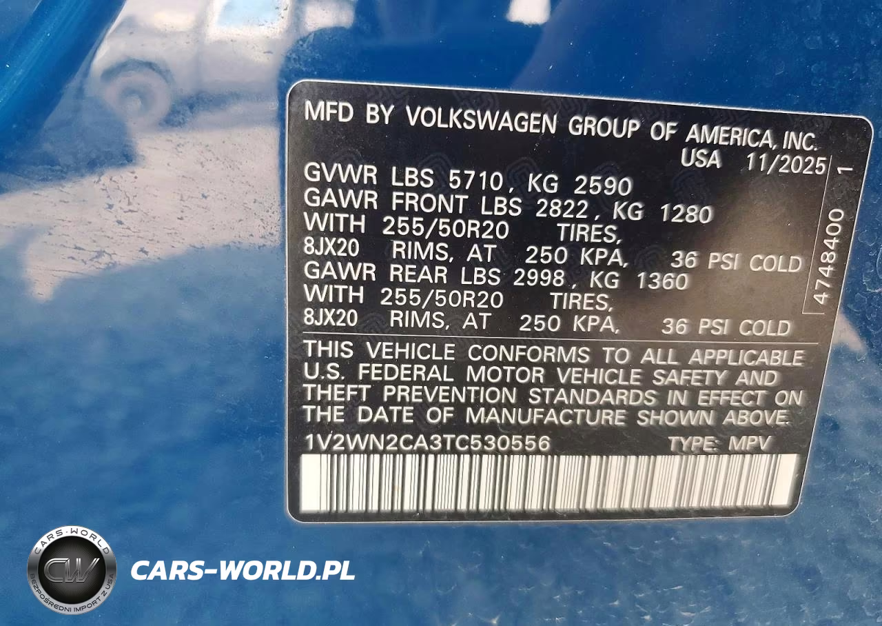 2026 Volkswagen Atlas Se VIN:1V2WN2CA3TC530556 - 13