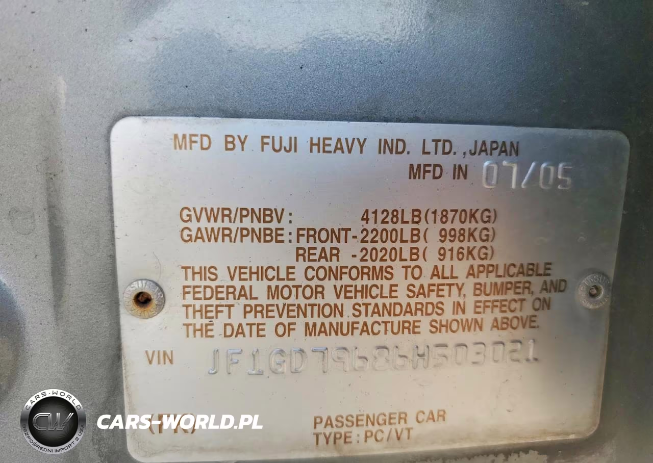 2006 Subaru Impreza Wrx VIN:JF1GD79686H503021 - 12
