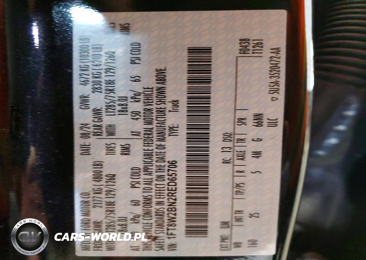 2024 Ford F250 Super Duty VIN:1FT8W2BN2RED65706 - 12