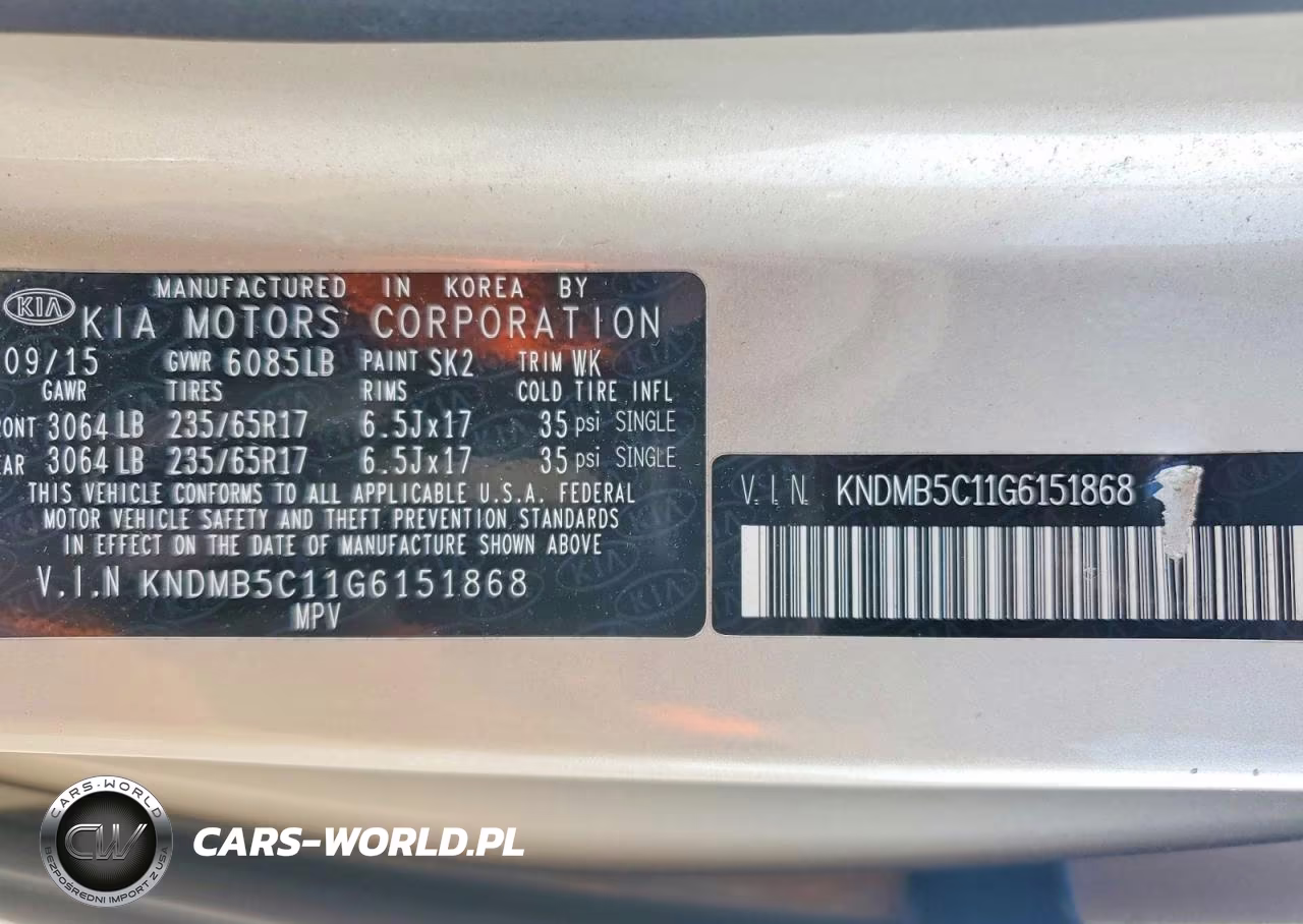2016 Kia Sedona Lx VIN:KNDMB5C11G6151868 - 13