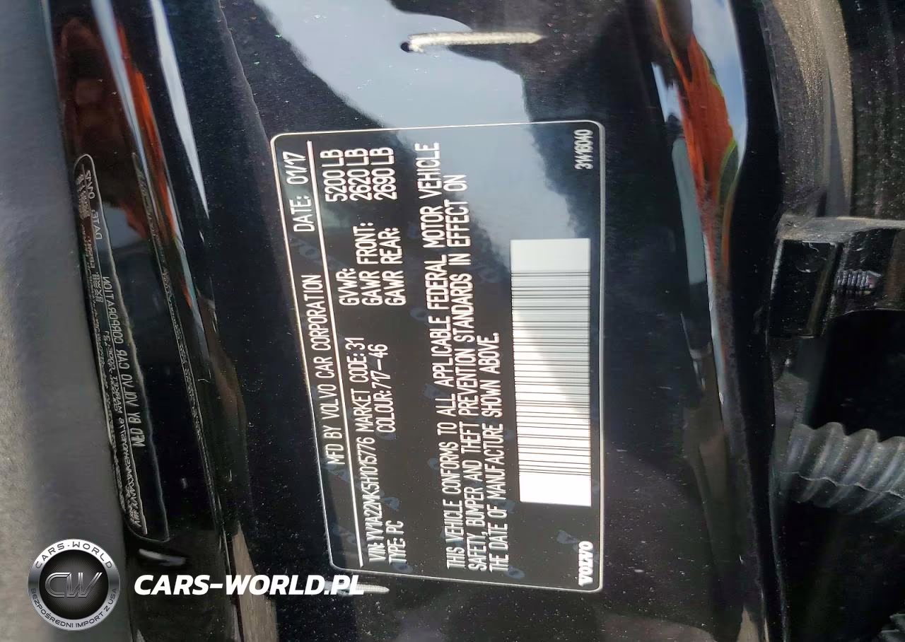 2017 Volvo S90 T6 Momentum VIN:YV1A22MK5H1015776 - 12