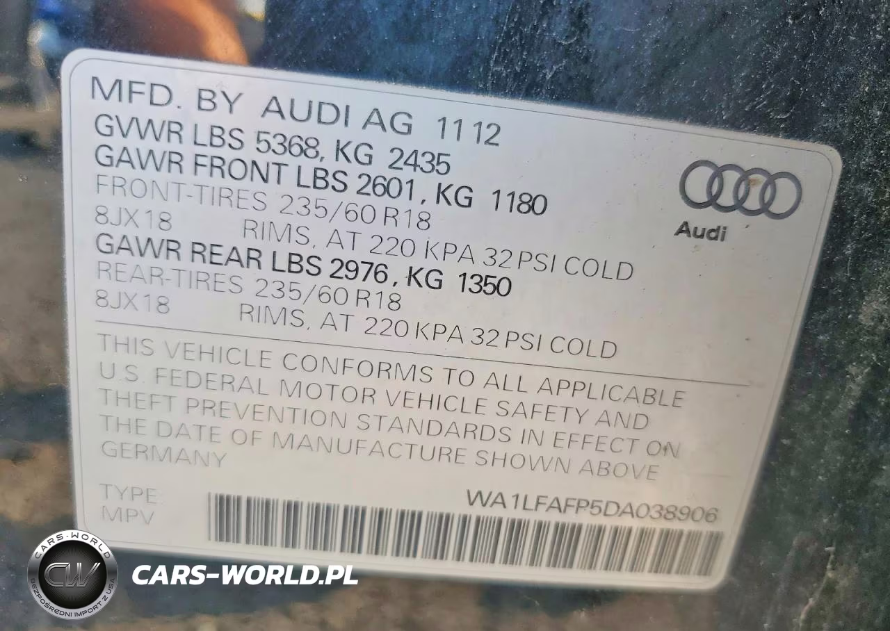 2013 Audi Q5 Premium Plus VIN:WA1LFAFP5DA038906 - 14