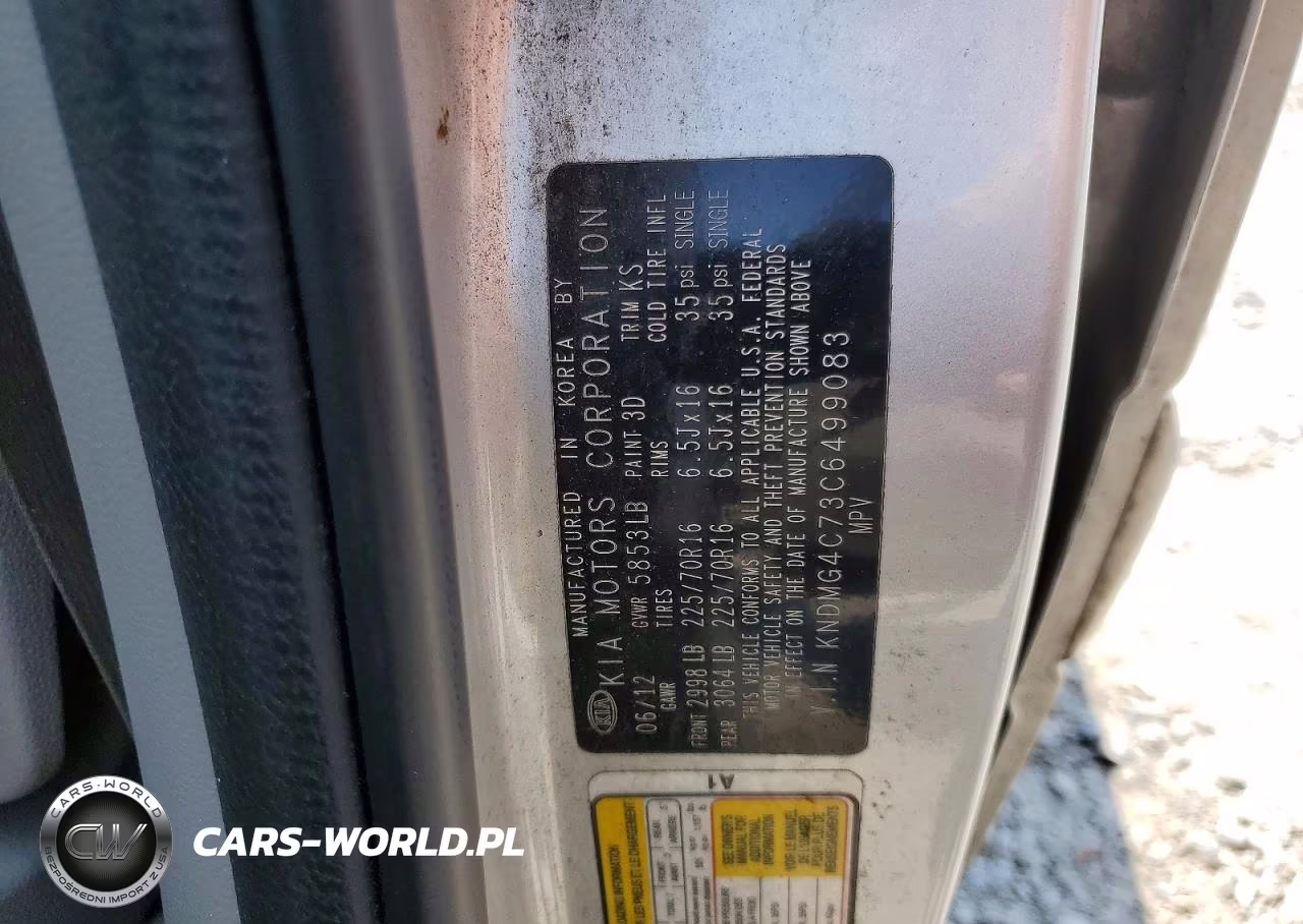 2012 Kia Sedona Lx VIN:KNDMG4C73C6499083 - 13