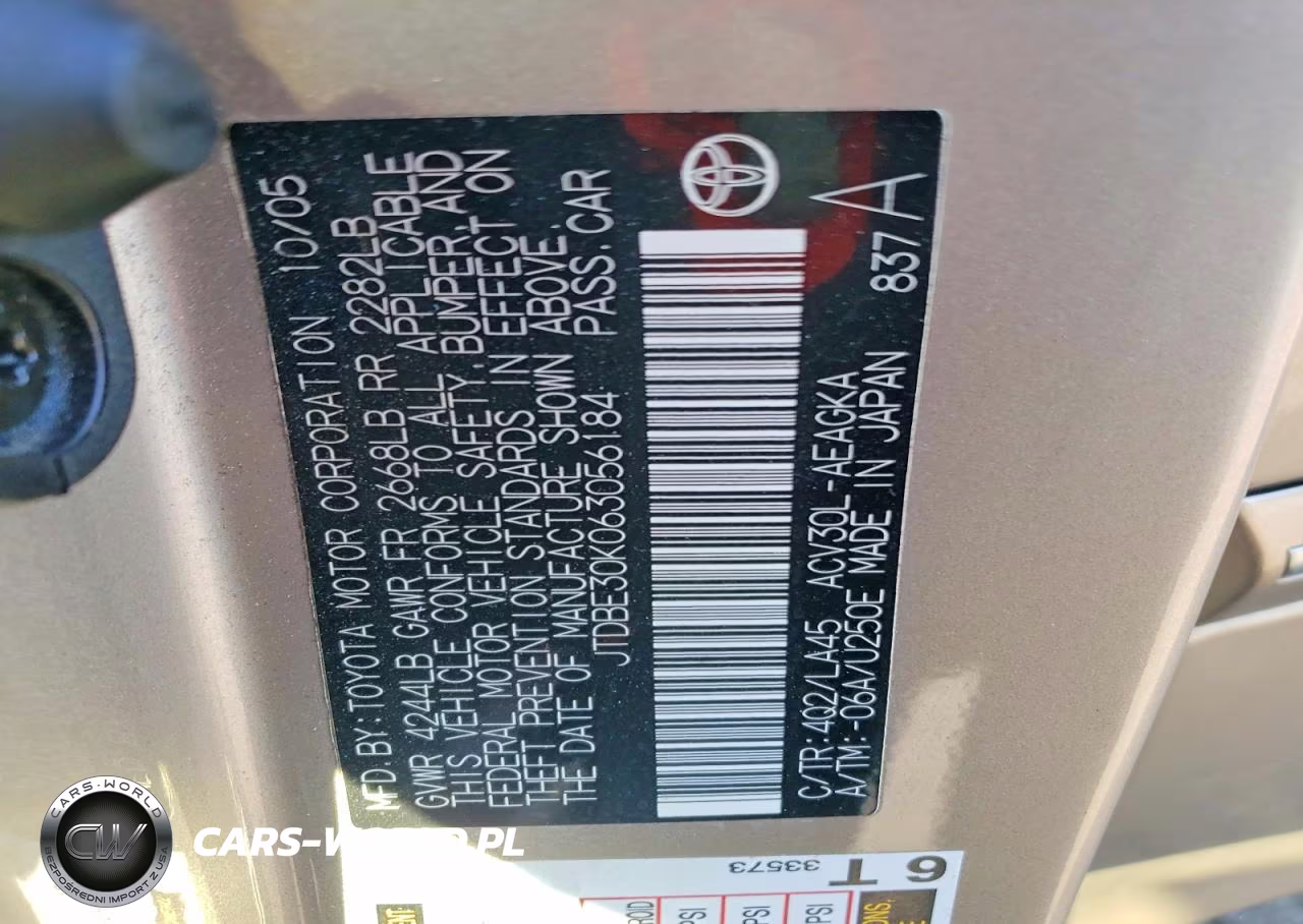 2006 Toyota Camry Xle VIN:JTDBE30K063056184 - 12