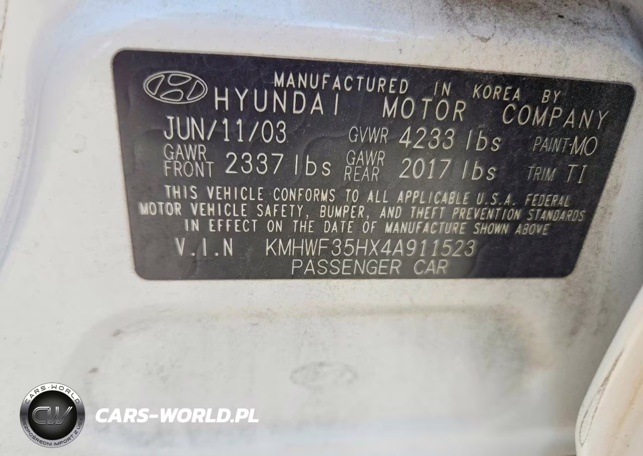 2004 Hyundai Sonata Gls VIN:KMHWF35HX4A911523 - 13