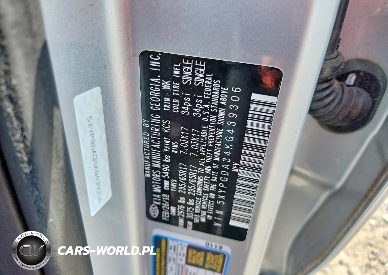2019 Kia Sorento Lx VIN:5XYPGDA34KG439306 - 13