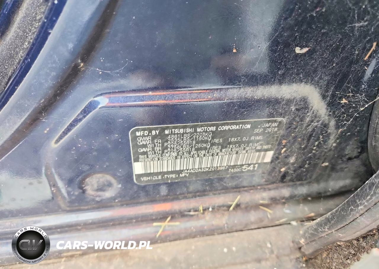2019 Mitsubishi Outlander Es VIN:JA4AD2A32KZ013967 - 12