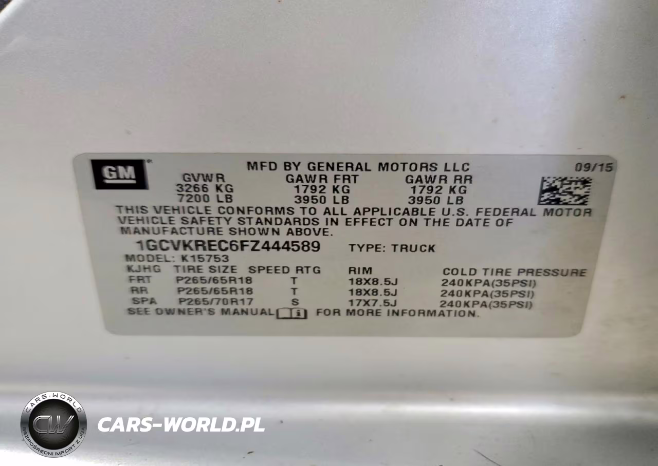 2015 Chevrolet Silverado K1500 Lt VIN:1GCVKREC6FZ444589 - 12