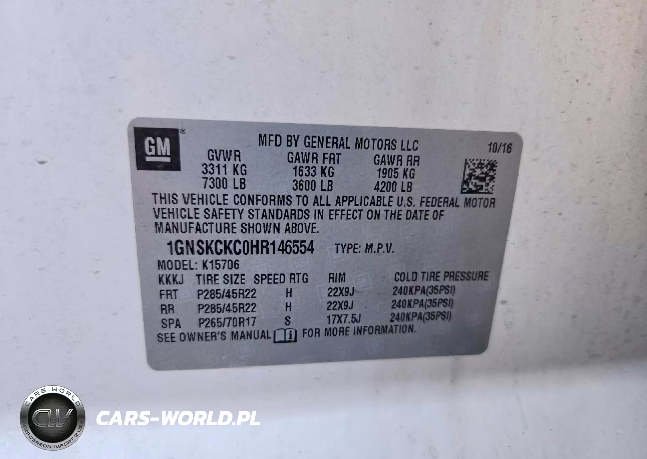 2017 Chevrolet Tahoe K1500 Premier VIN:1GNSKCKC0HR146554 - 13