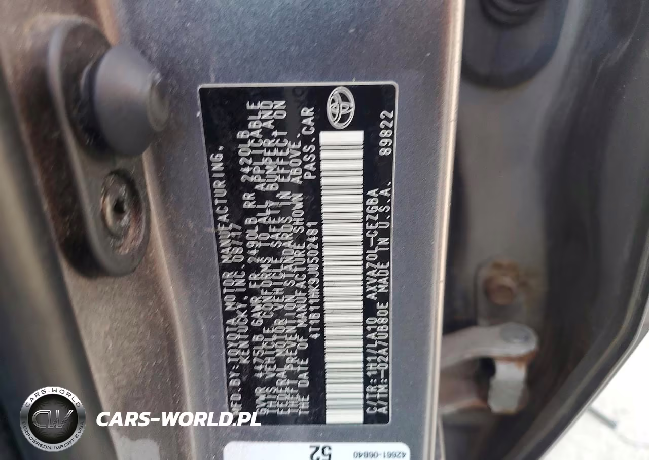2018 Toyota Camry Xle VIN:4T1B11HK9JU502481 - 12