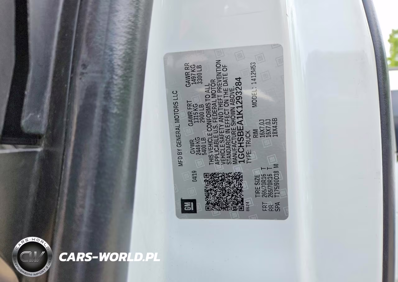 2019 Chevrolet Colorado VIN:1GCHSBEA1K1293284 - 12