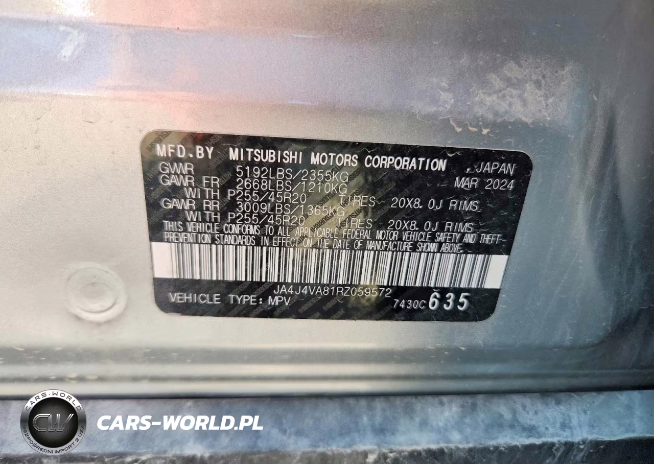 2024 Mitsubishi Outlander Se VIN:JA4J4VA81RZ059572 - 13
