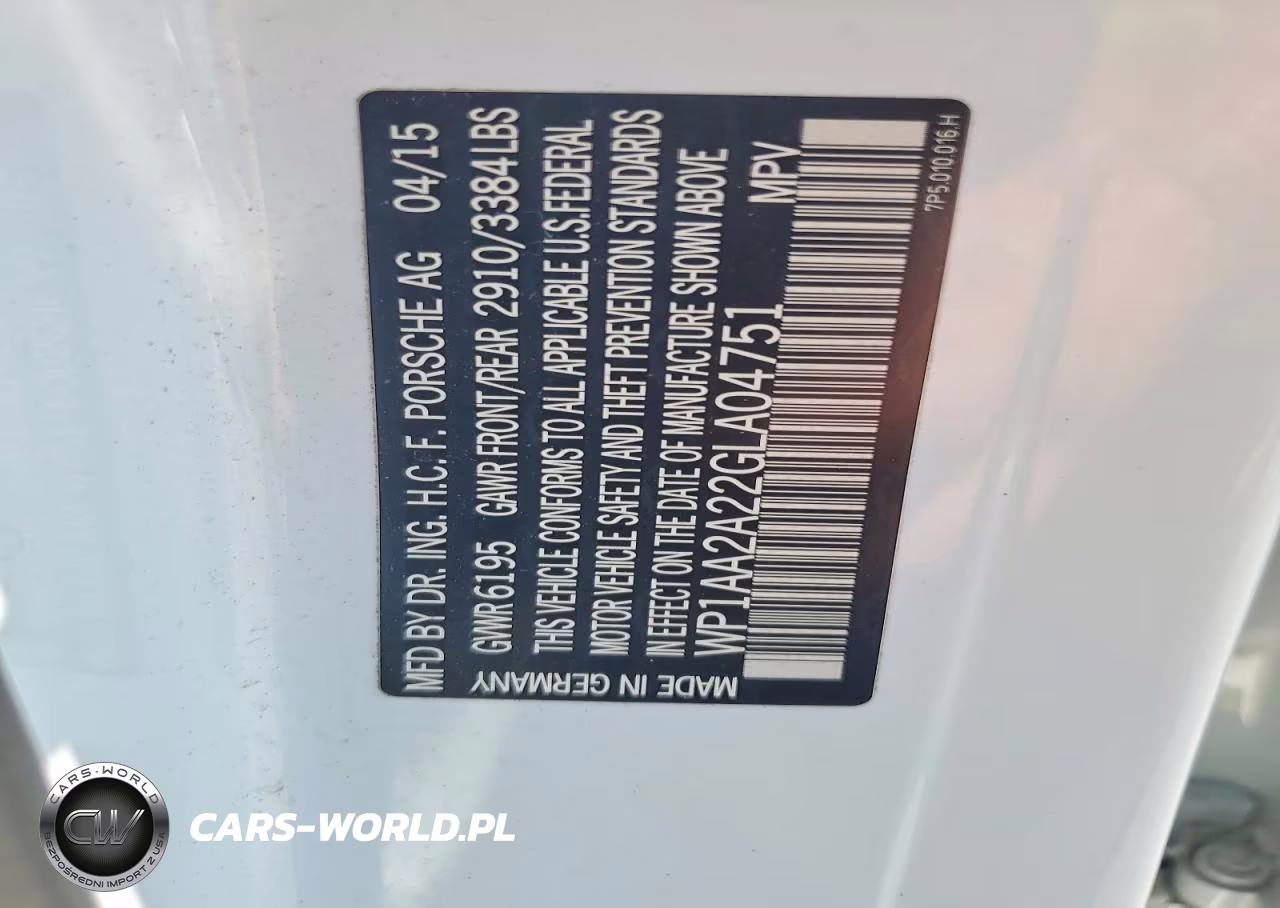 2016 Porsche Cayenne VIN:WP1AA2A22GLA04751 - 12