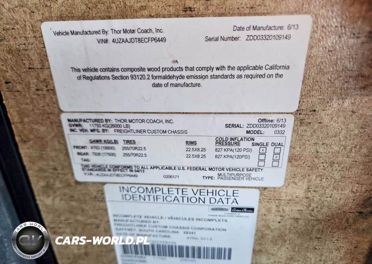 2014 Freightliner Chassis Xc VIN:4UZAAJDT8ECFP6449 - 10