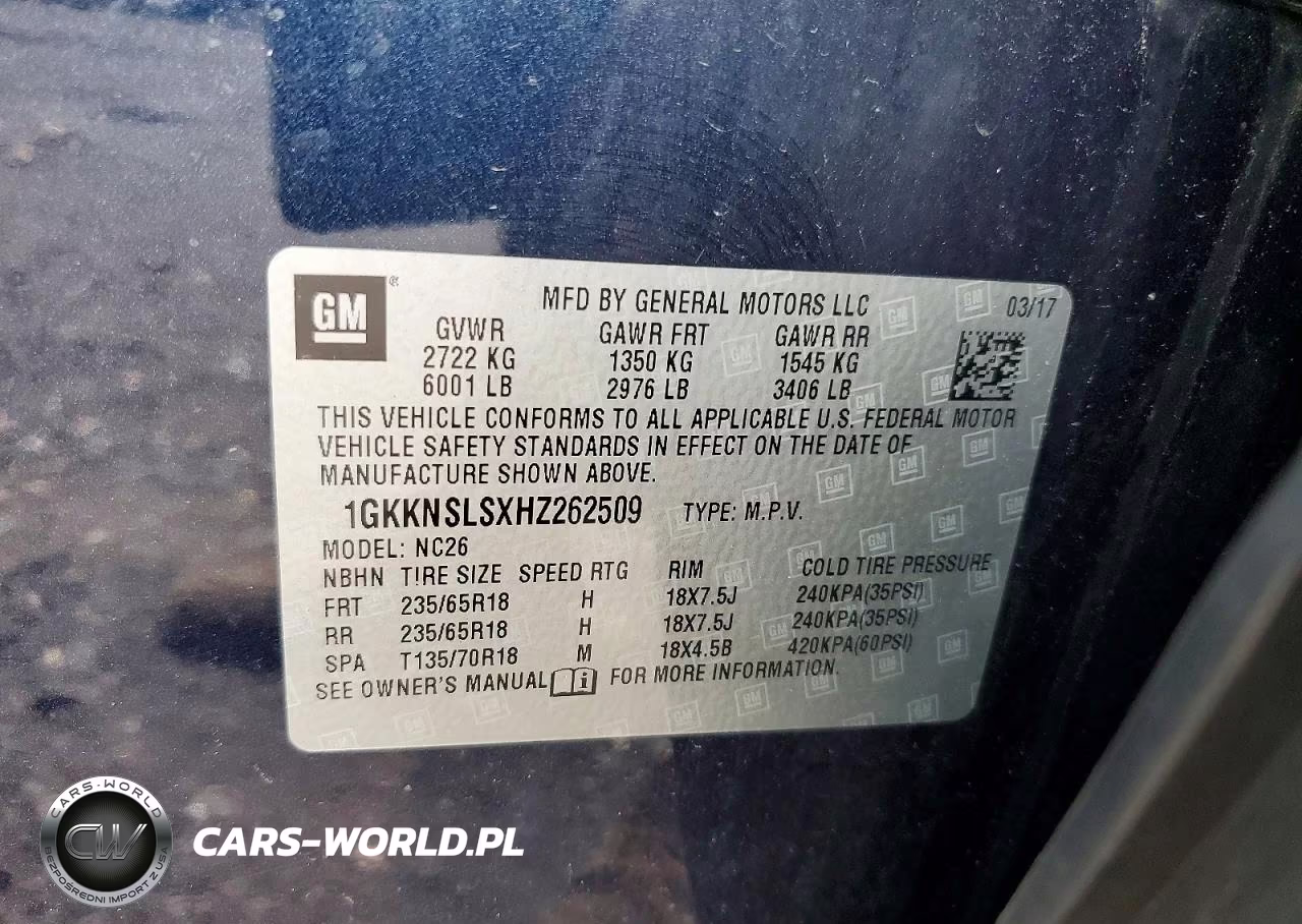 2017 GMC Acadia Sle VIN:1GKKNSLSXHZ262509 - 13