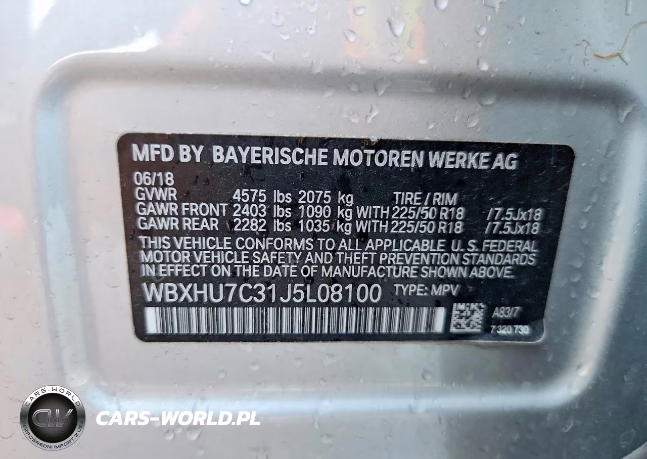 2018 BMW X1 Sdrive28I VIN:WBXHU7C31J5L08100 - 13
