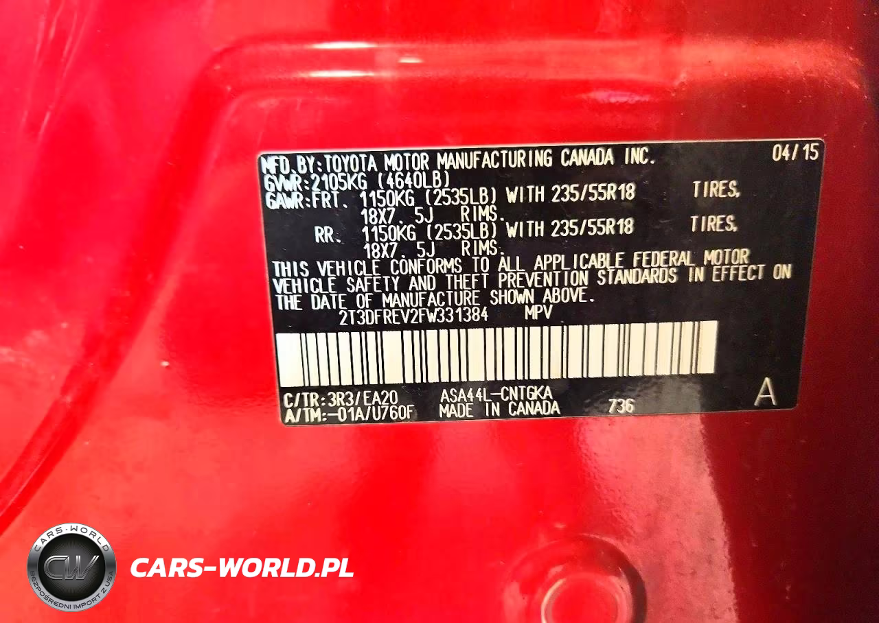 2015 Toyota Rav4 Limited VIN:2T3DFREV2FW331384 - 13