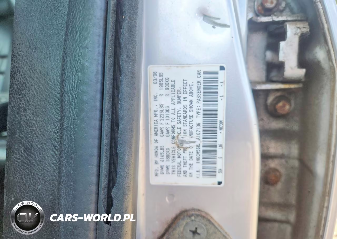 2006 Honda Accord Ex VIN:1HGCM568X6A107136 - 12