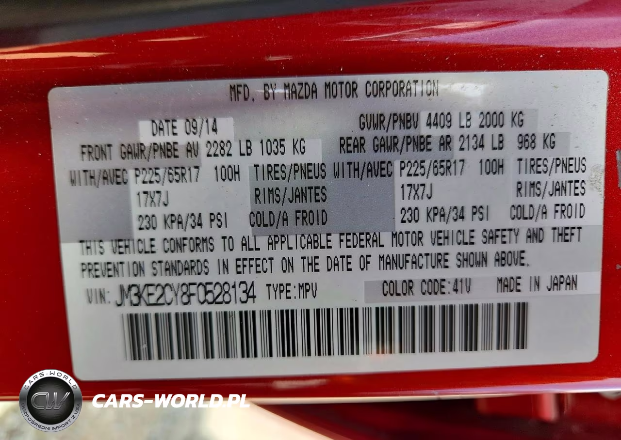 2015 Mazda Cx-5 Touring VIN:JM3KE2CY8F0528134 - 13