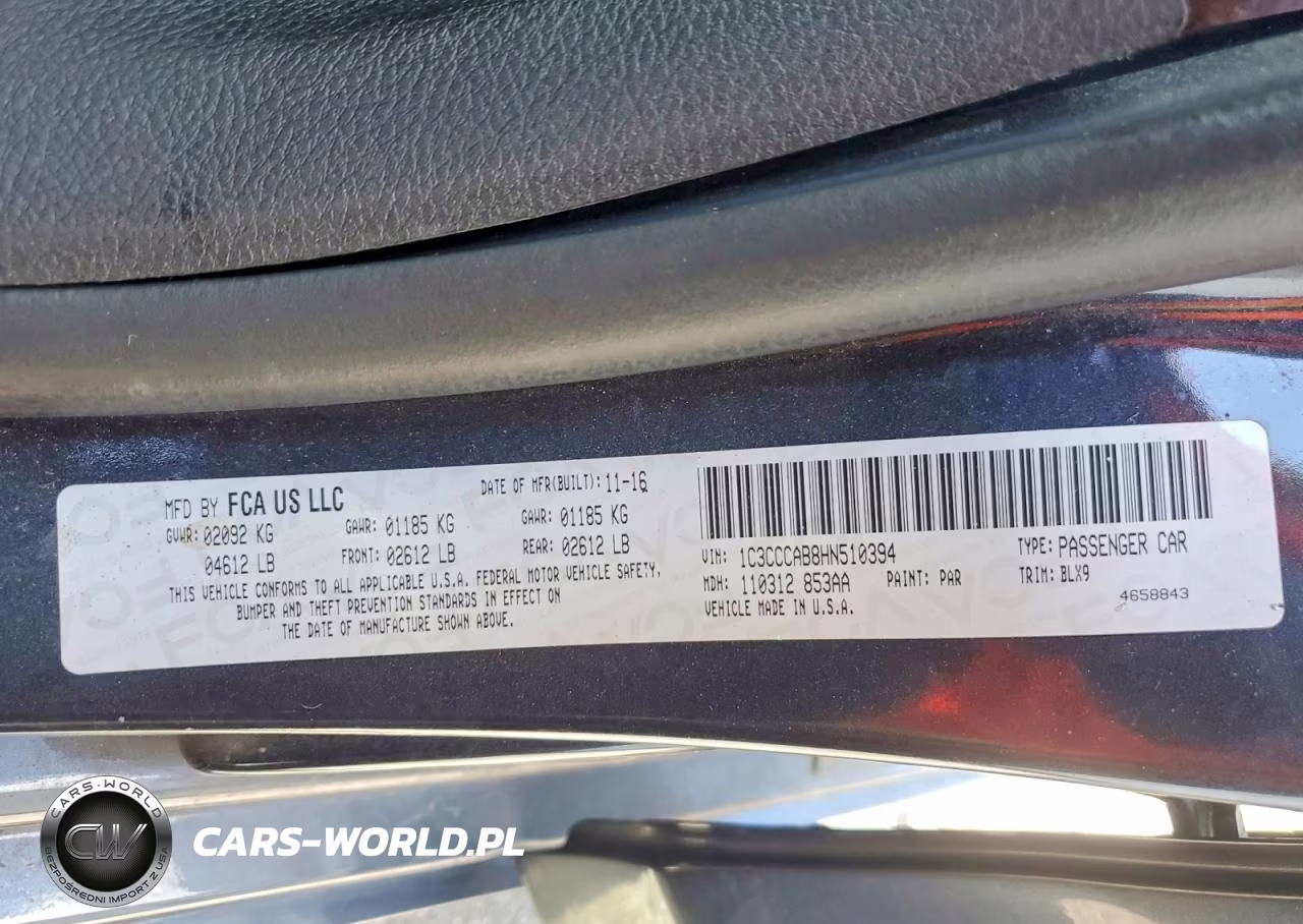 2017 Chrysler 200 Limited VIN:1C3CCCAB8HN510394 - 13