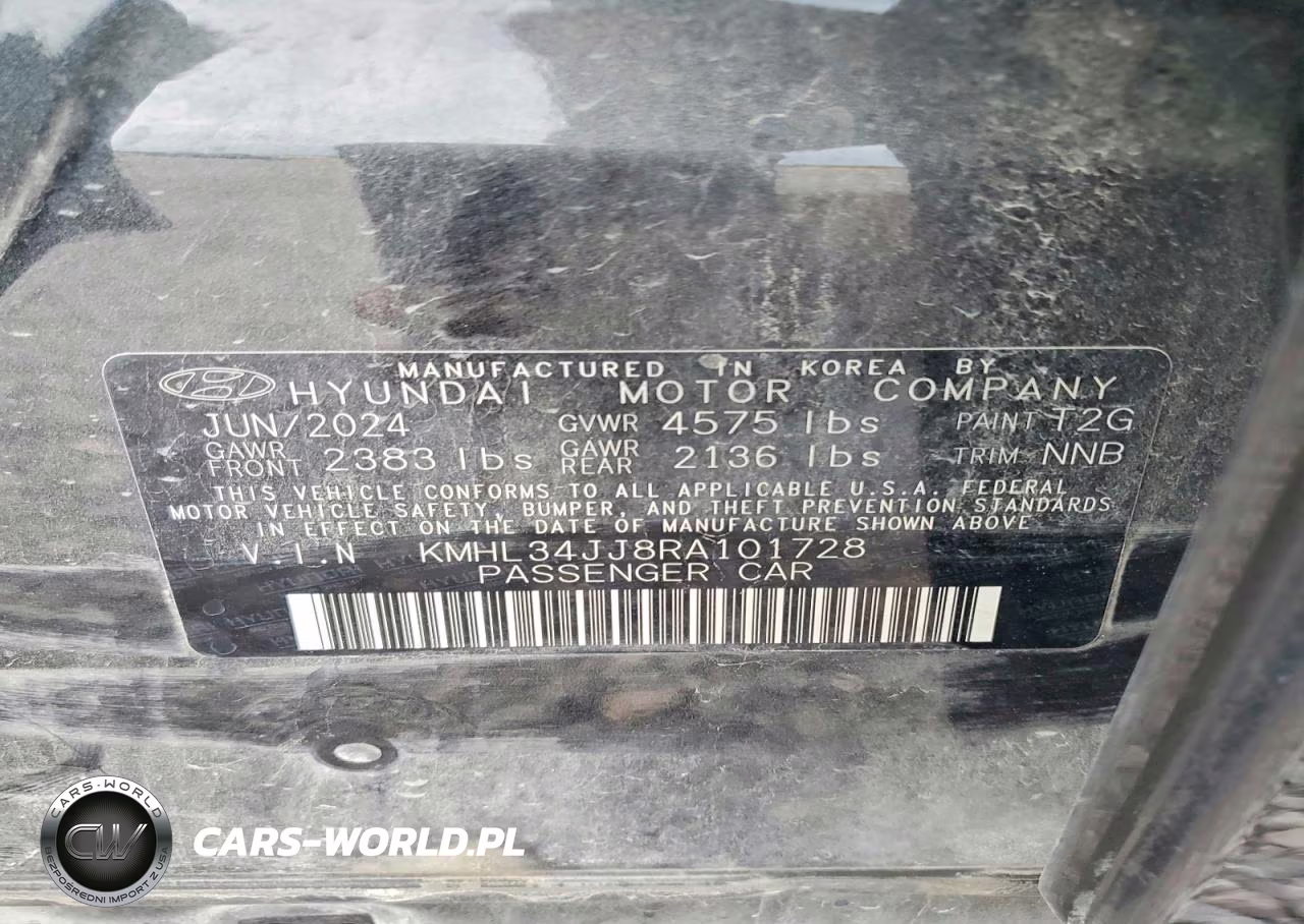 2024 Hyundai Sonata Hybrid Sel VIN:KMHL34JJ8RA101728 - 12