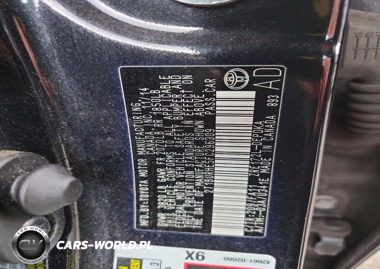 2015 Toyota Corolla L VIN:2T1BURHE5FC296309 - 12