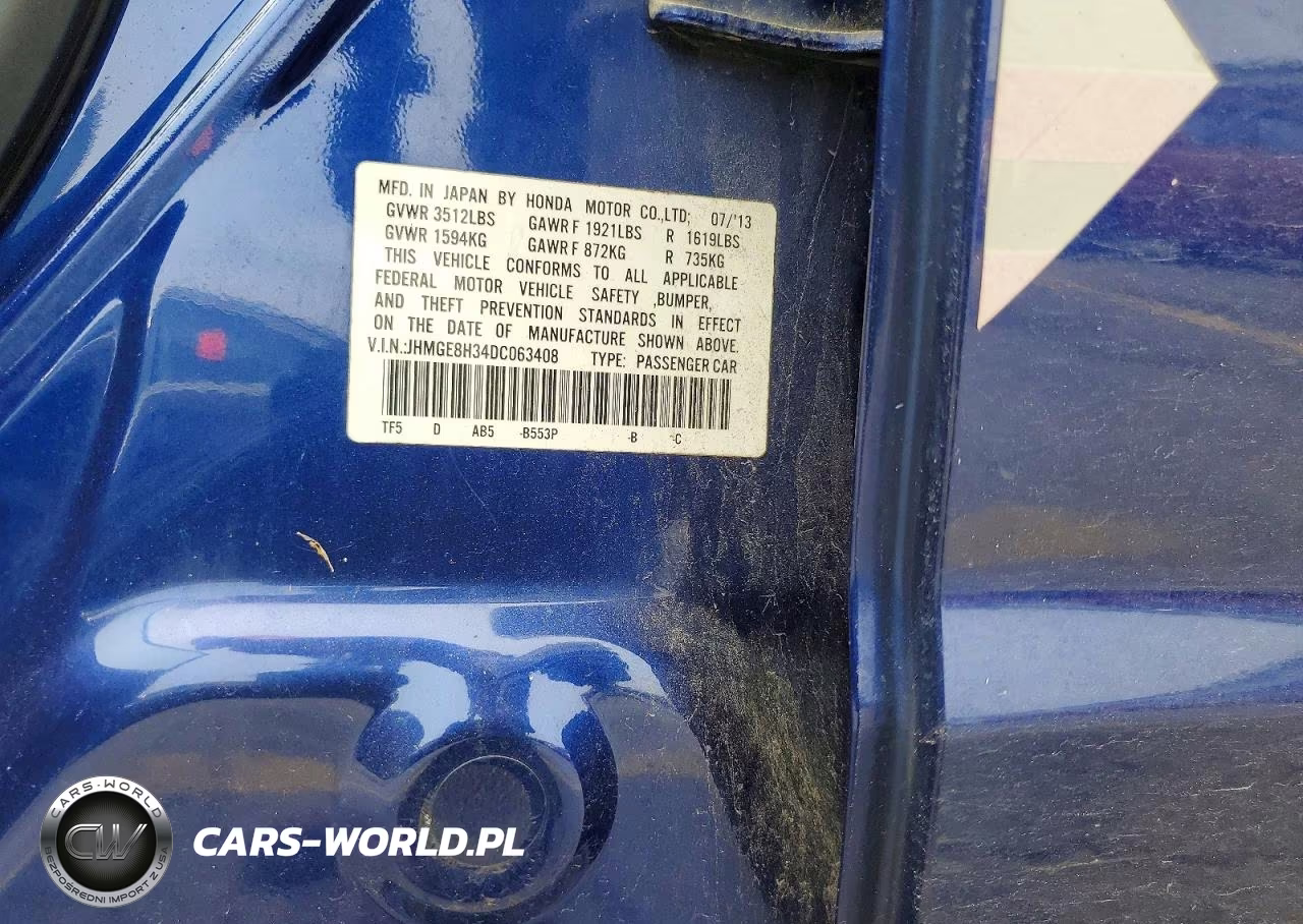 2013 Honda Fit VIN:JHMGE8H34DC063408 - 13