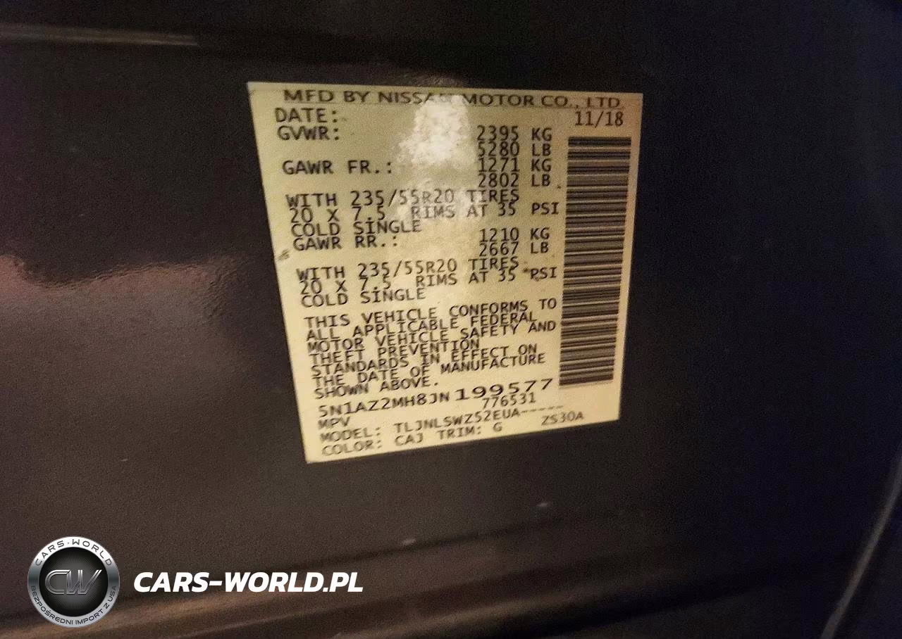 2018 Nissan Murano Platinum VIN:5N1AZ2MH8JN199577 - 13