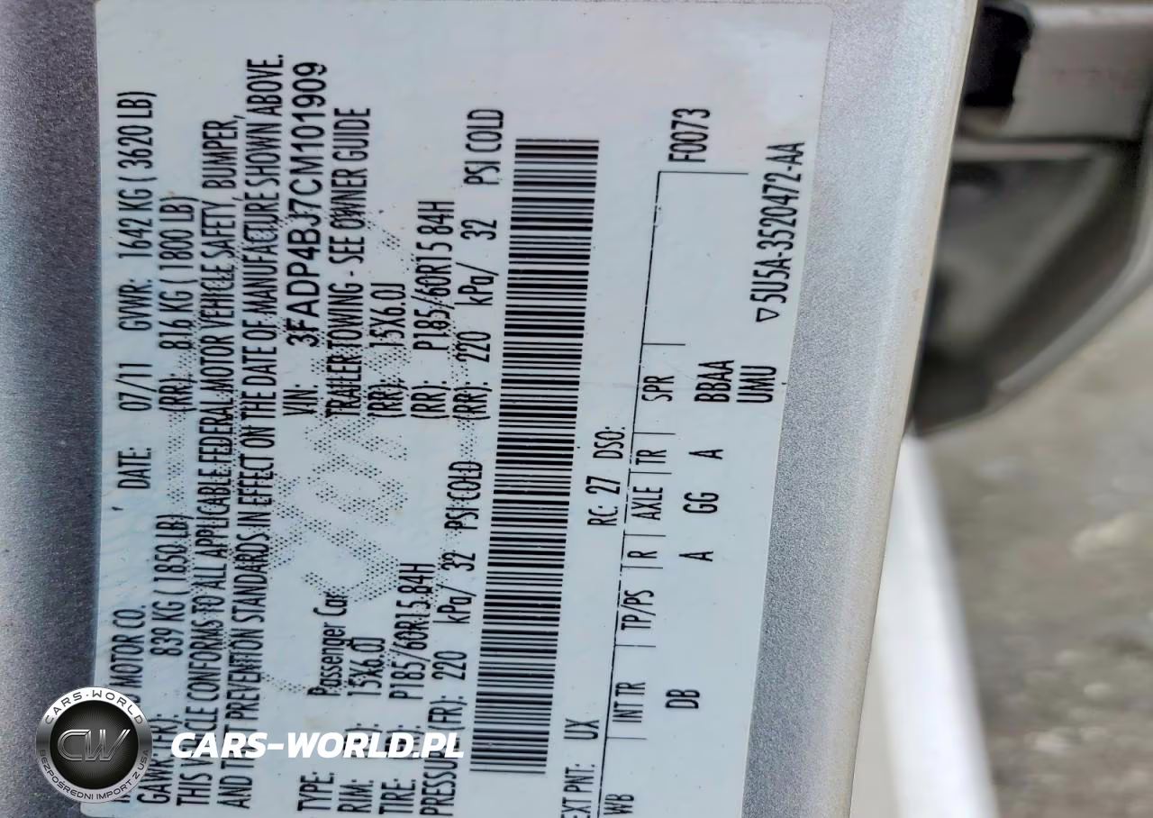 2012 Ford Fiesta Se VIN:3FADP4BJ7CM101909 - 12