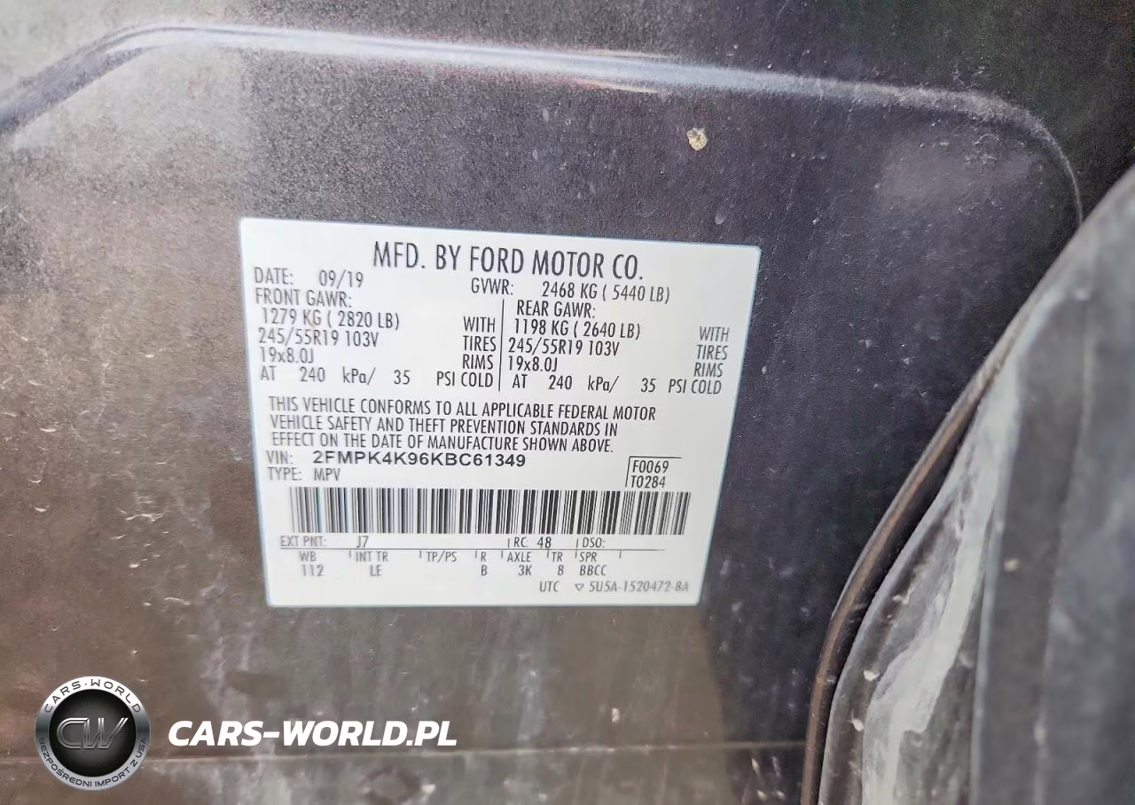 2019 Ford Edge Titanium VIN:2FMPK4K96KBC61349 - 13