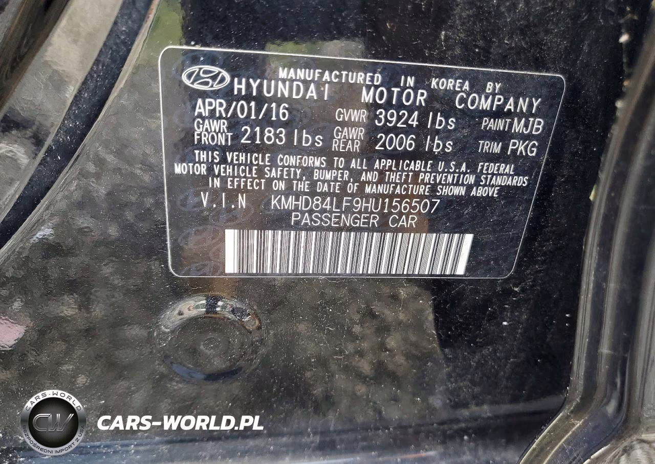 2017 Hyundai Elantra Se VIN:KMHD84LF9HU156507 - 12