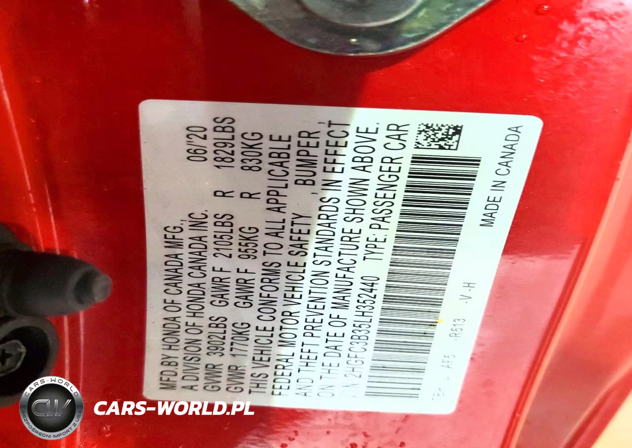 2020 Honda Civic Ex VIN:2HGFC3B35LH352440 - 12
