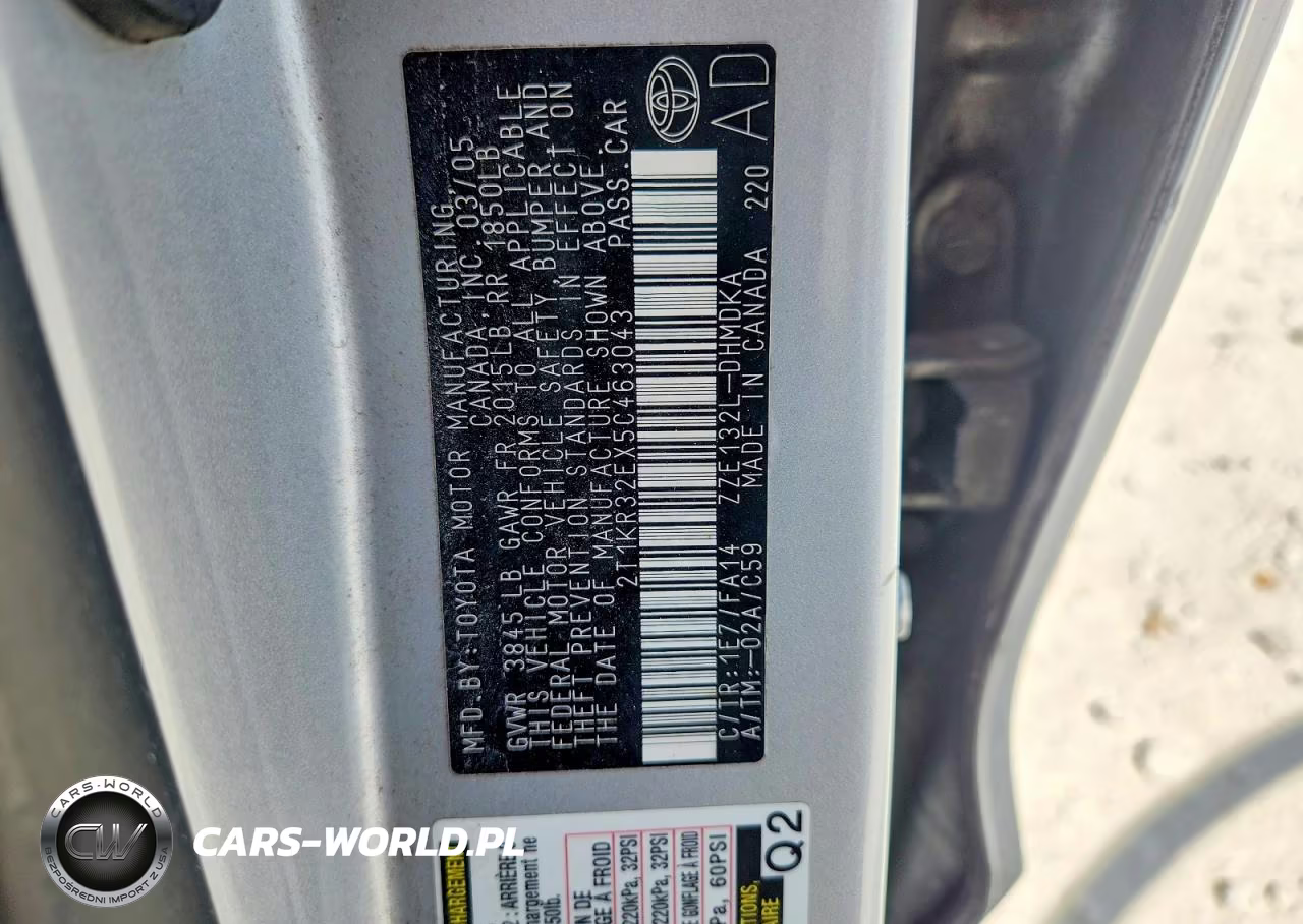 2005 Toyota Corolla Matrix Xr VIN:2T1KR32EX5C463043 - 12