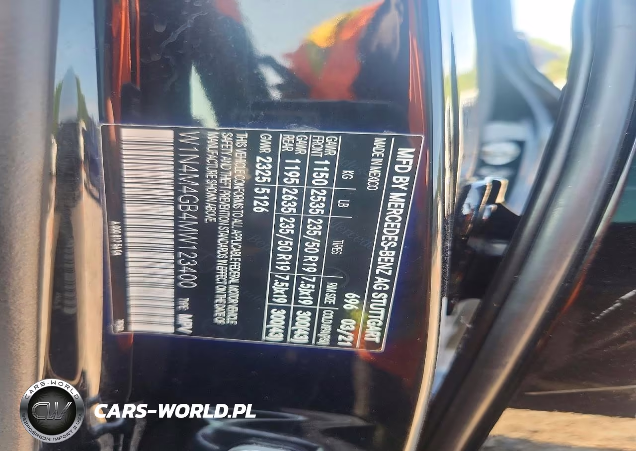 2021 Mercedes-Benz Glb 250 VIN:W1N4M4GB4MW123400 - 13