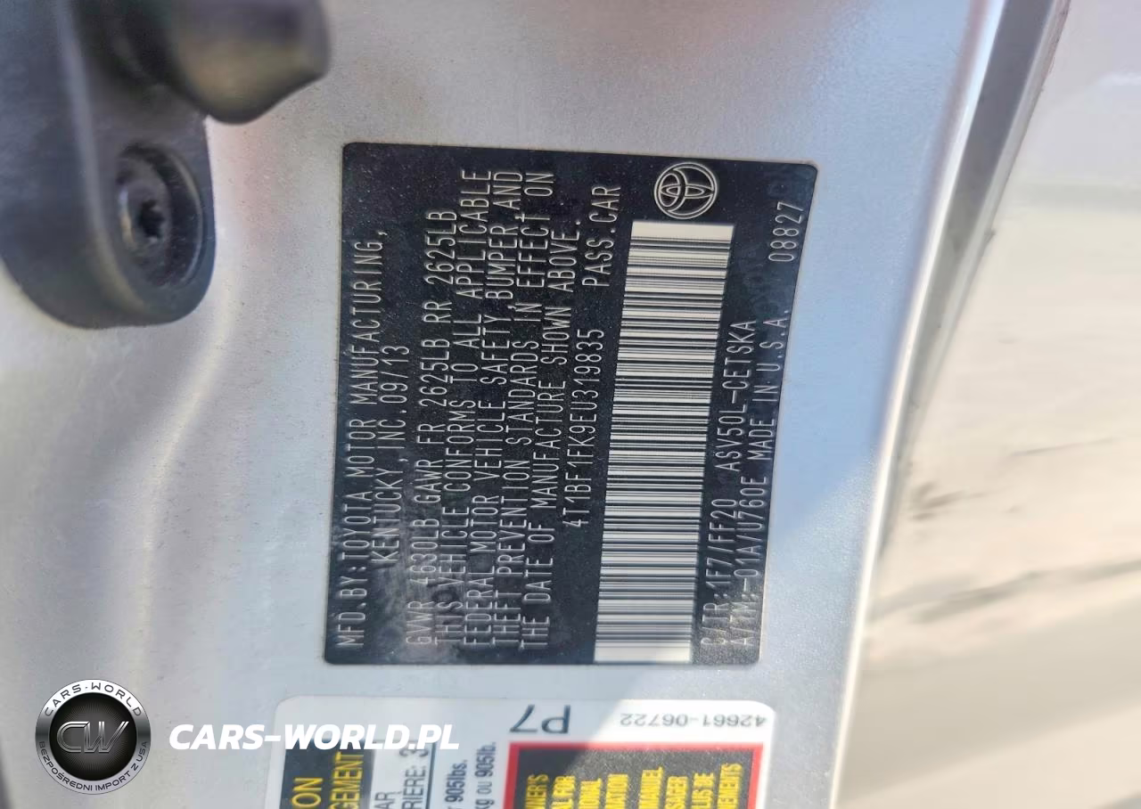 2014 Toyota Camry Se VIN:4T1BF1FK9EU319835 - 13