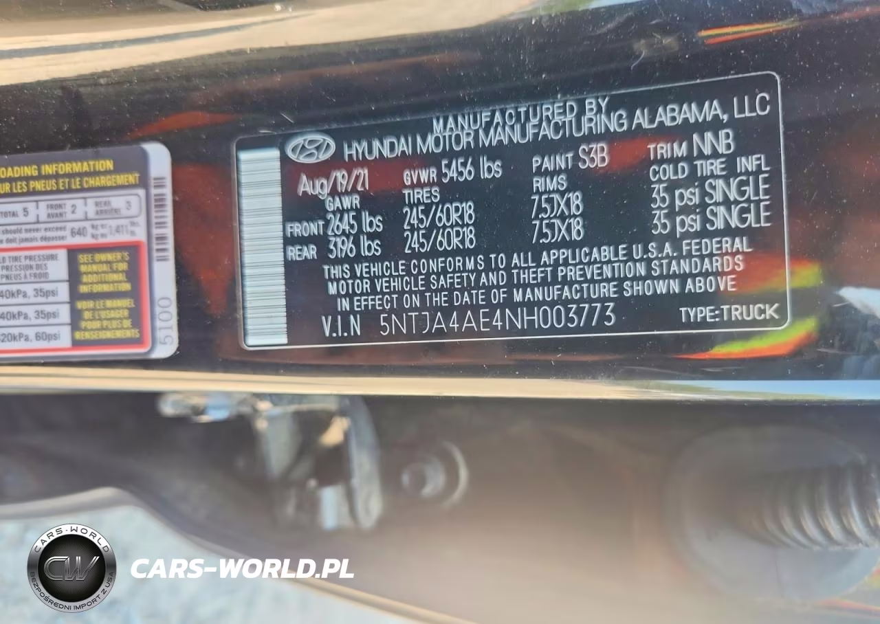 2022 Hyundai Santa Cruz Se VIN:5NTJA4AE4NH003773 - 13