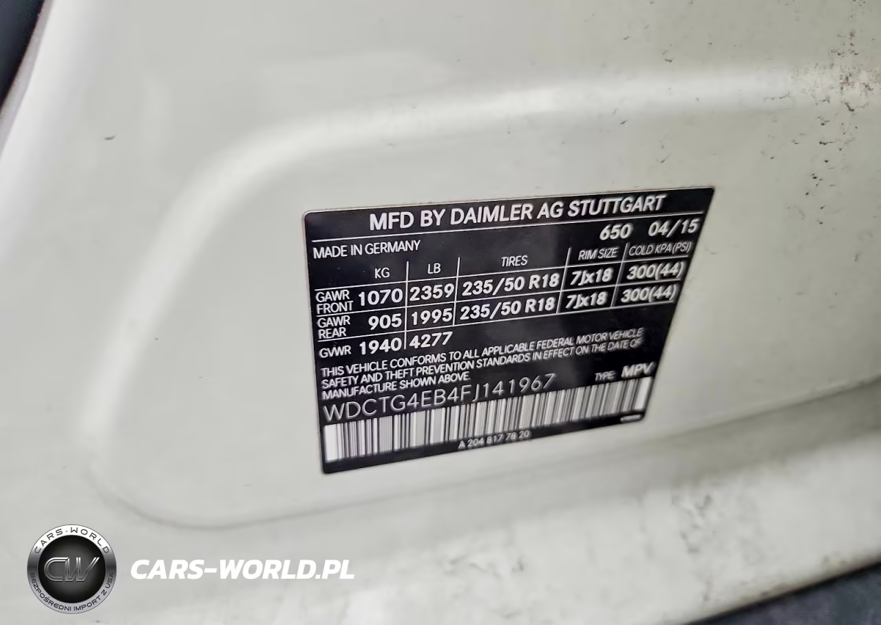 2015 Mercedes-Benz Gla 250 VIN:WDCTG4EB4FJ141967 - 12