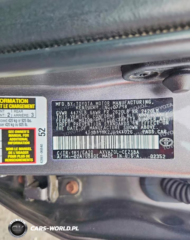 2018 Toyota Camry Se VIN:4T1B11HK2JU144026 - 12