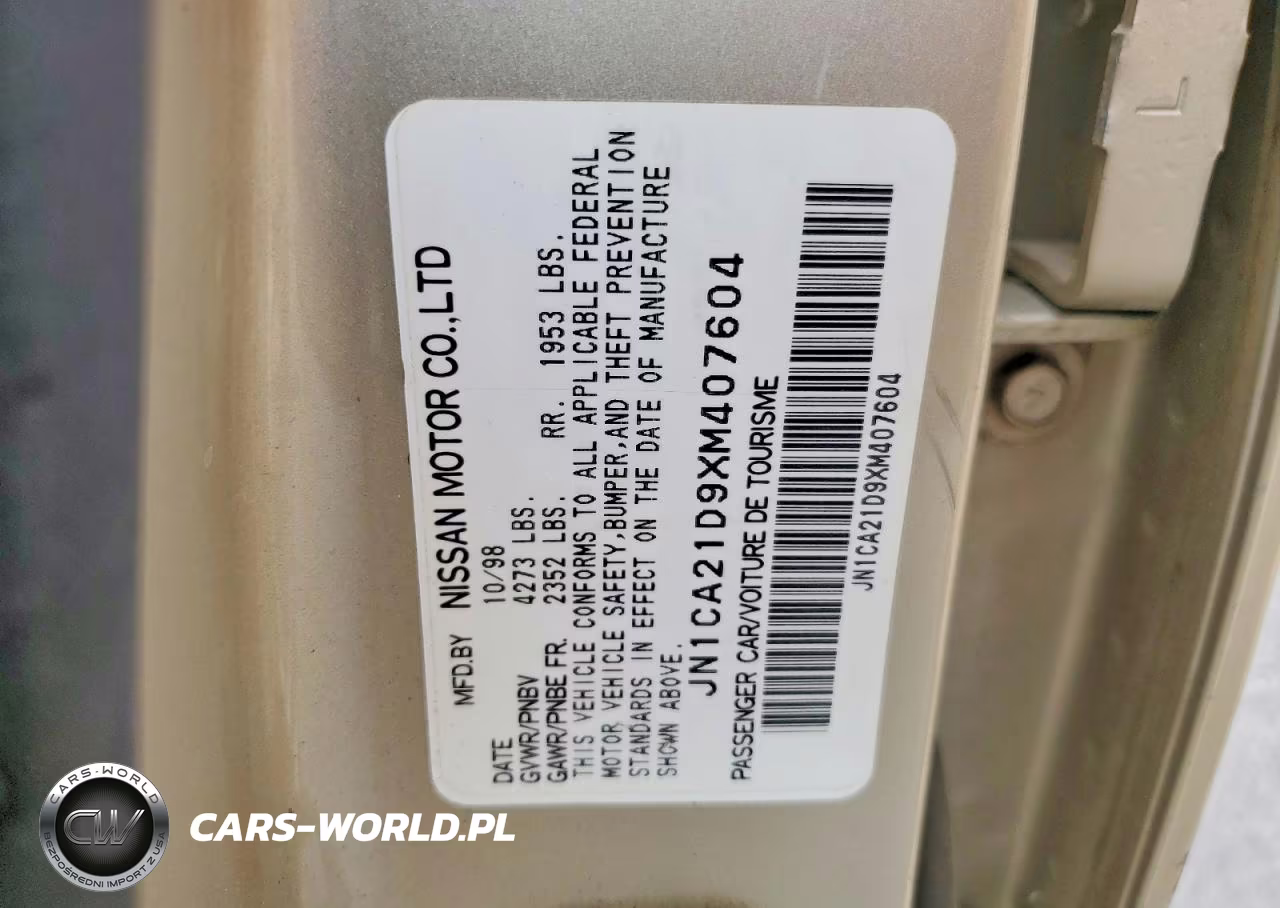 1999 Nissan Maxima Gxe VIN:JN1CA21D9XM407604 - 12