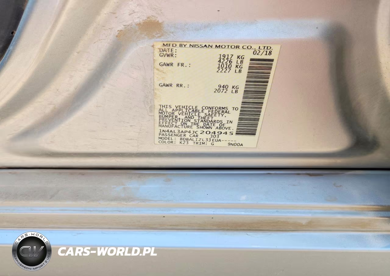2018 Nissan Altima 2.5 Sv VIN:1N4AL3AP4JC204945 - 12