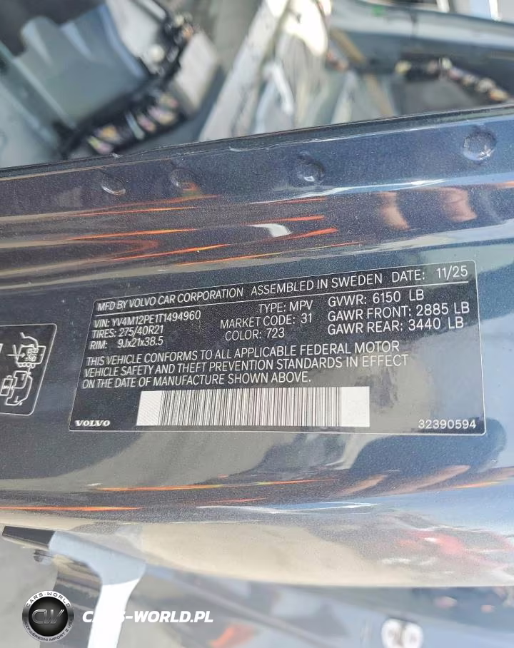 2026 Volvo Xc90 Plus VIN:YV4M12PE1T1494960 - 13