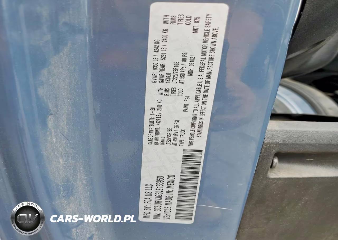 2020 Ram Promaster 3500 3500 High VIN:3C6URVJG3LE133953 - 13